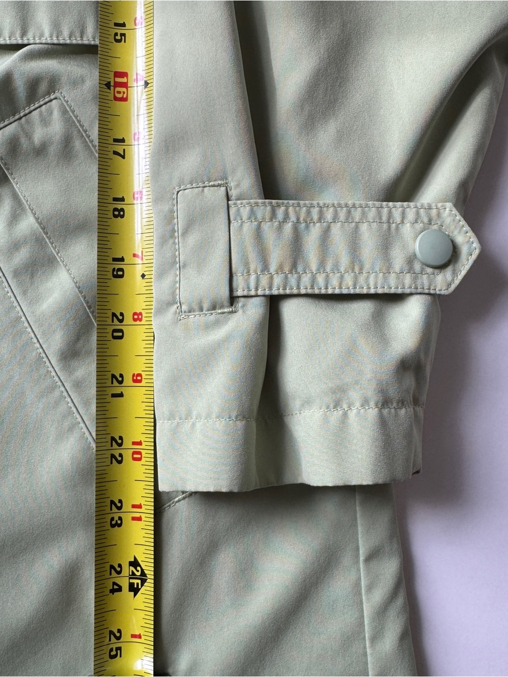 L.L.Bean full length hooded trench raincoat light olive lime shade Women's S - Picture 15 of 16